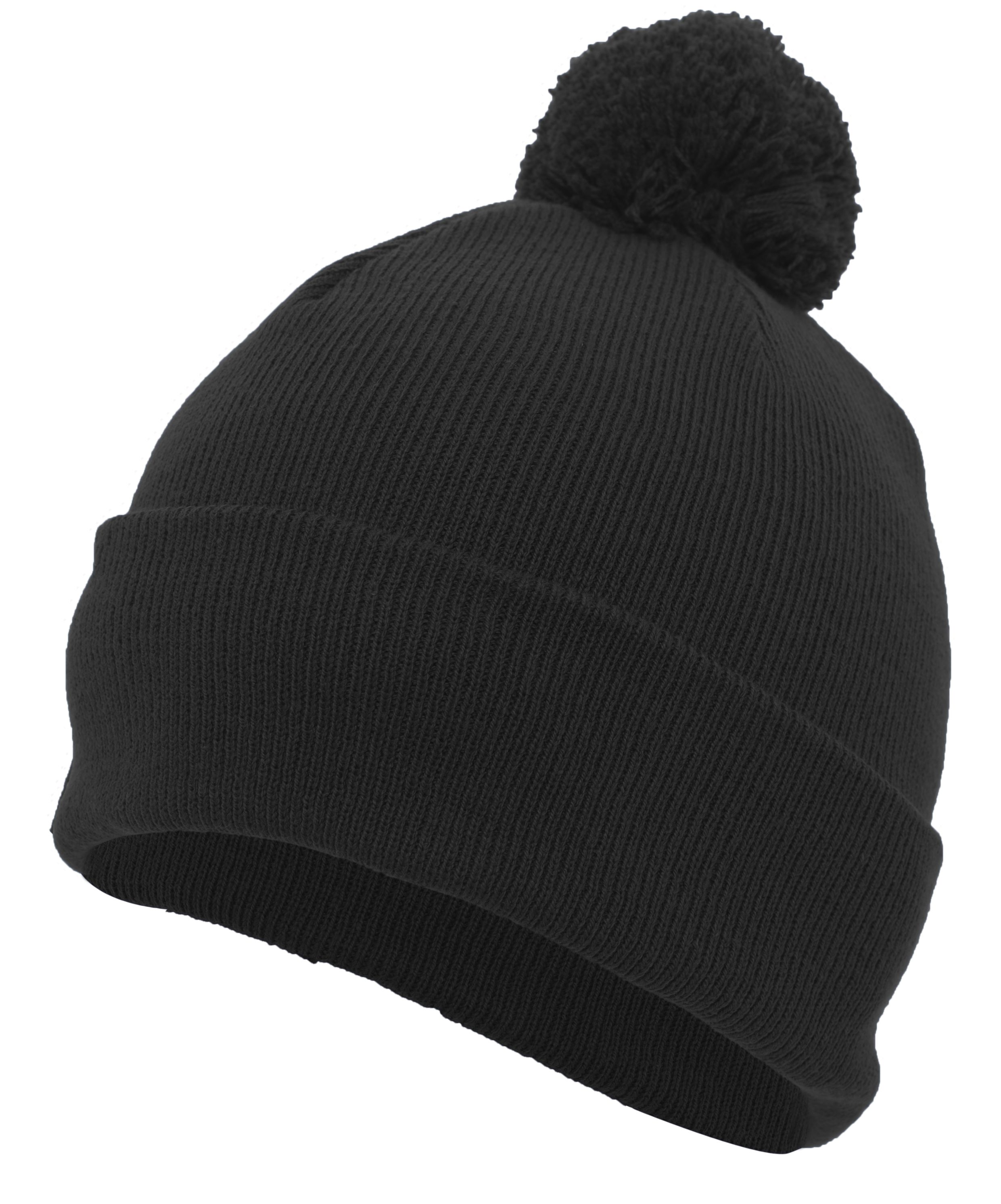 Knit Fold Over Pom-Pom Beanie 4