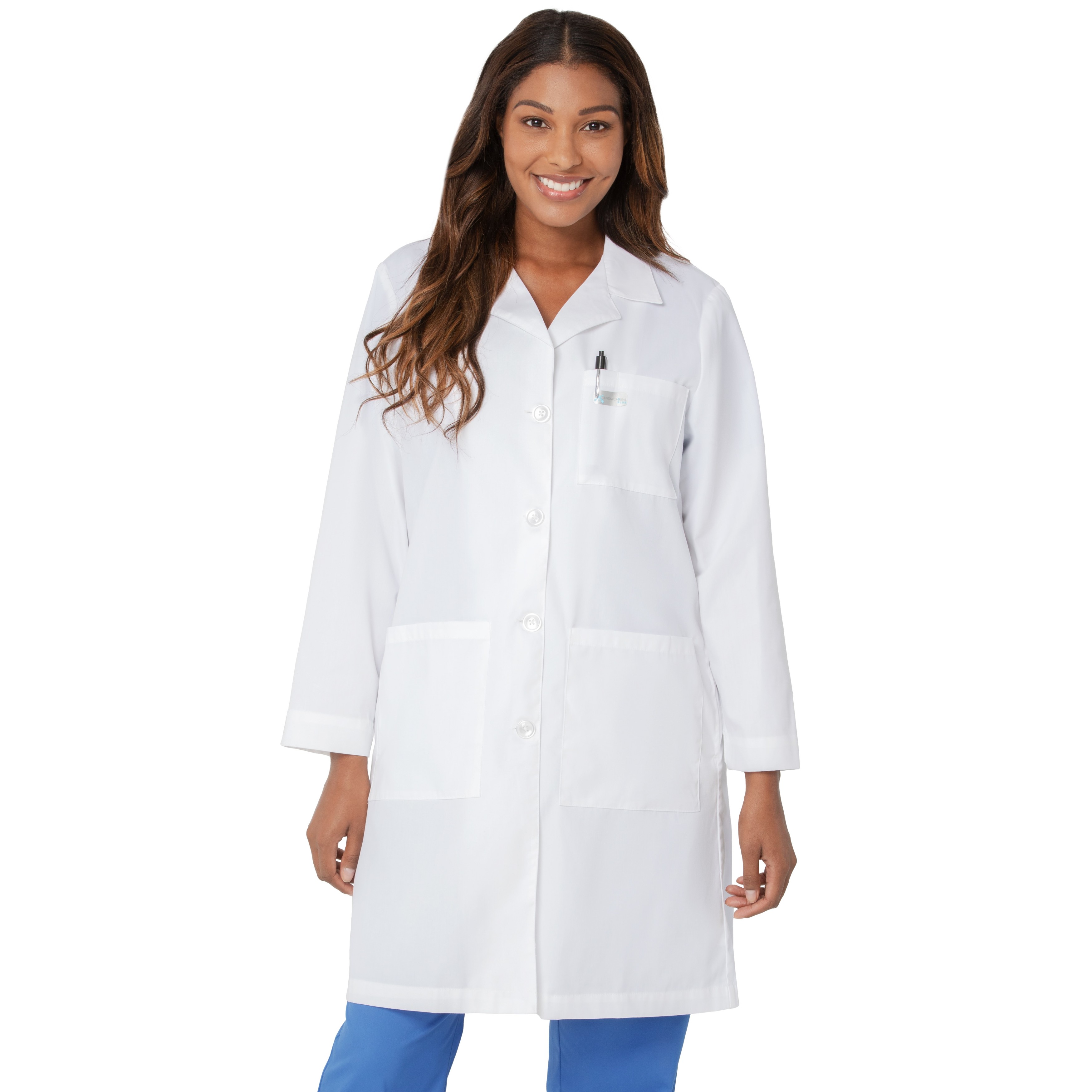 Landau - Essential Lab Coats - Women's Three-Pocket 38" Full-Length Lab Coat