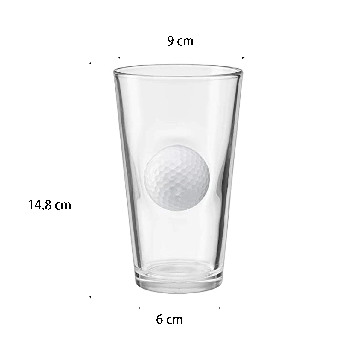 Golf Ball Embedded Beer Glass 2