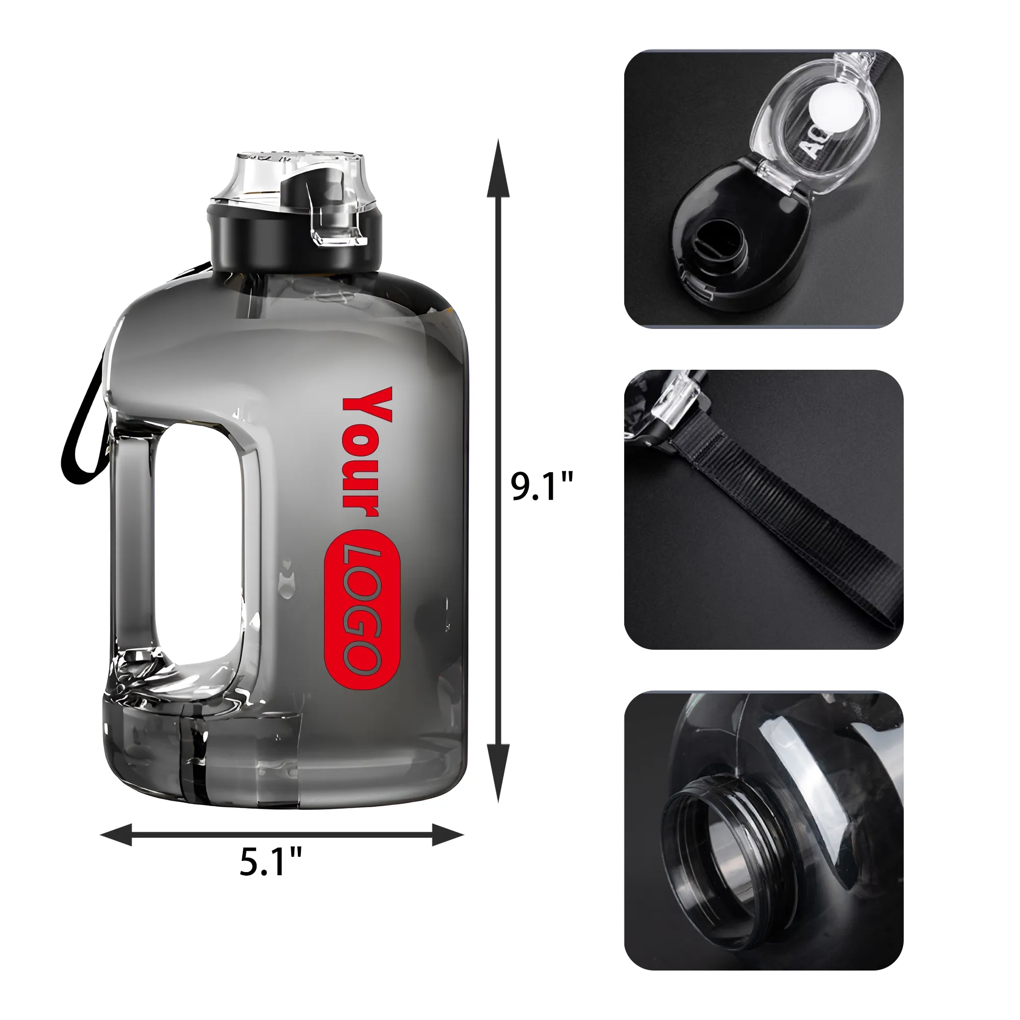 57 OZ Plastic Sport Water Bottle