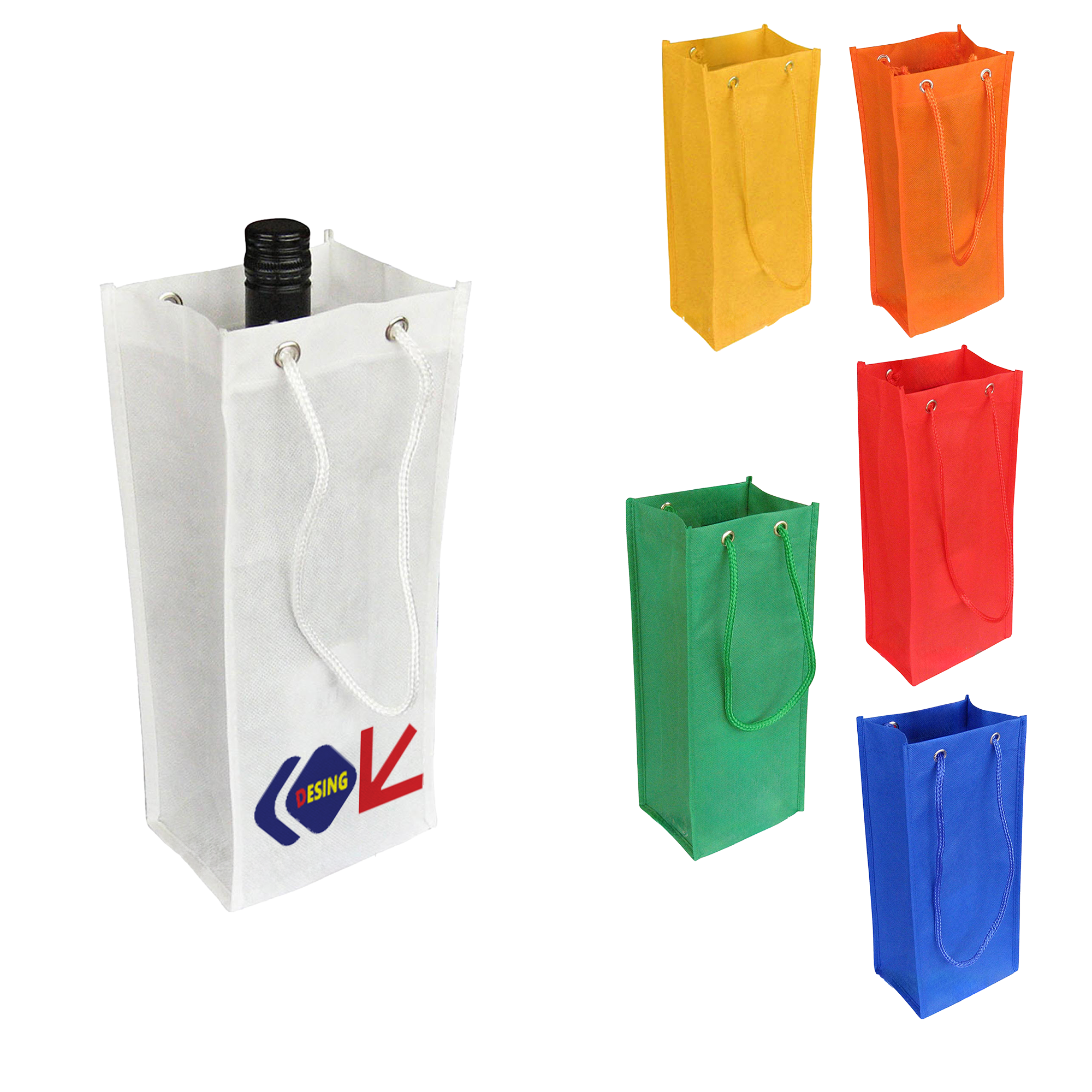 Kraft Paper Wine Gift Bag with Twisted Handle 1