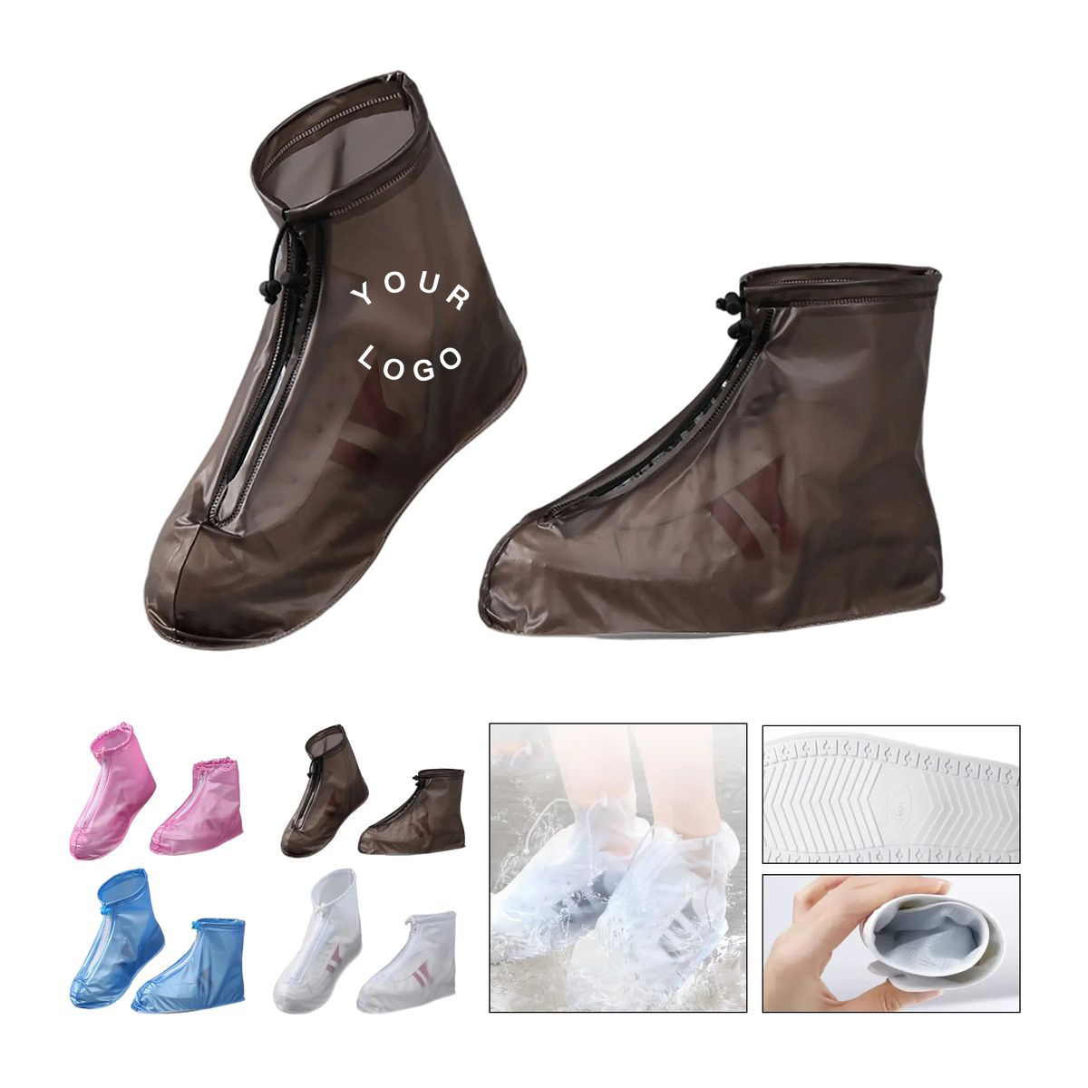 Adjustable Waterproof Shoe Cover PVC Material 2
