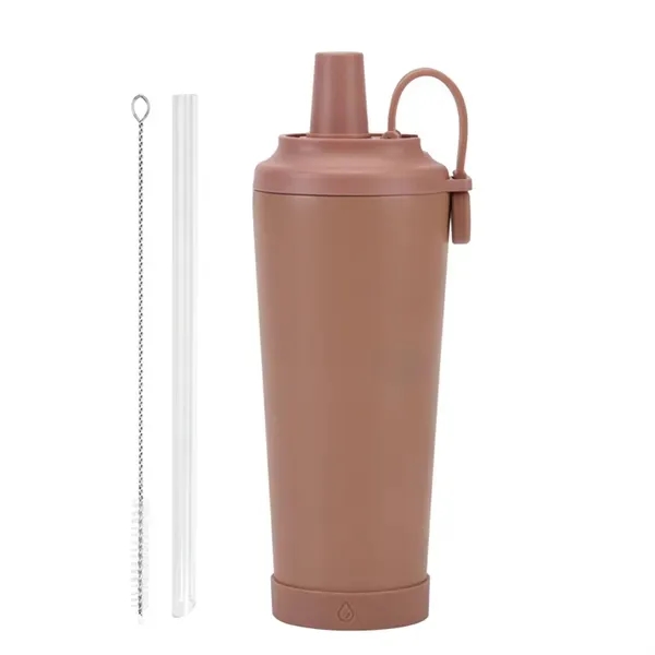 Portable Magnetic Ceramic Liner Straw Cup - 24oz Hand-Held 14