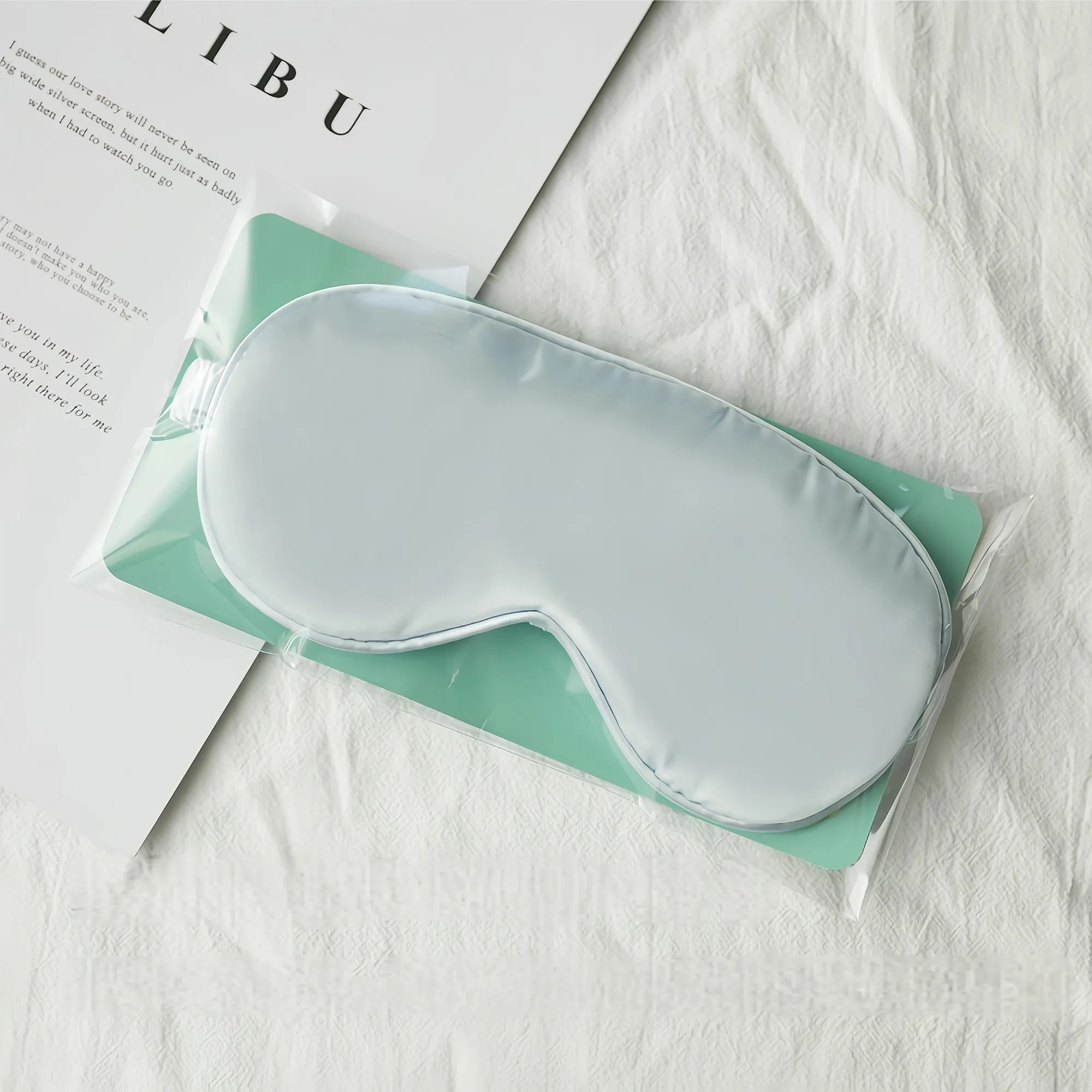 Reversible Silk-Like Sleep Mask Adjustable Light Blocking 3