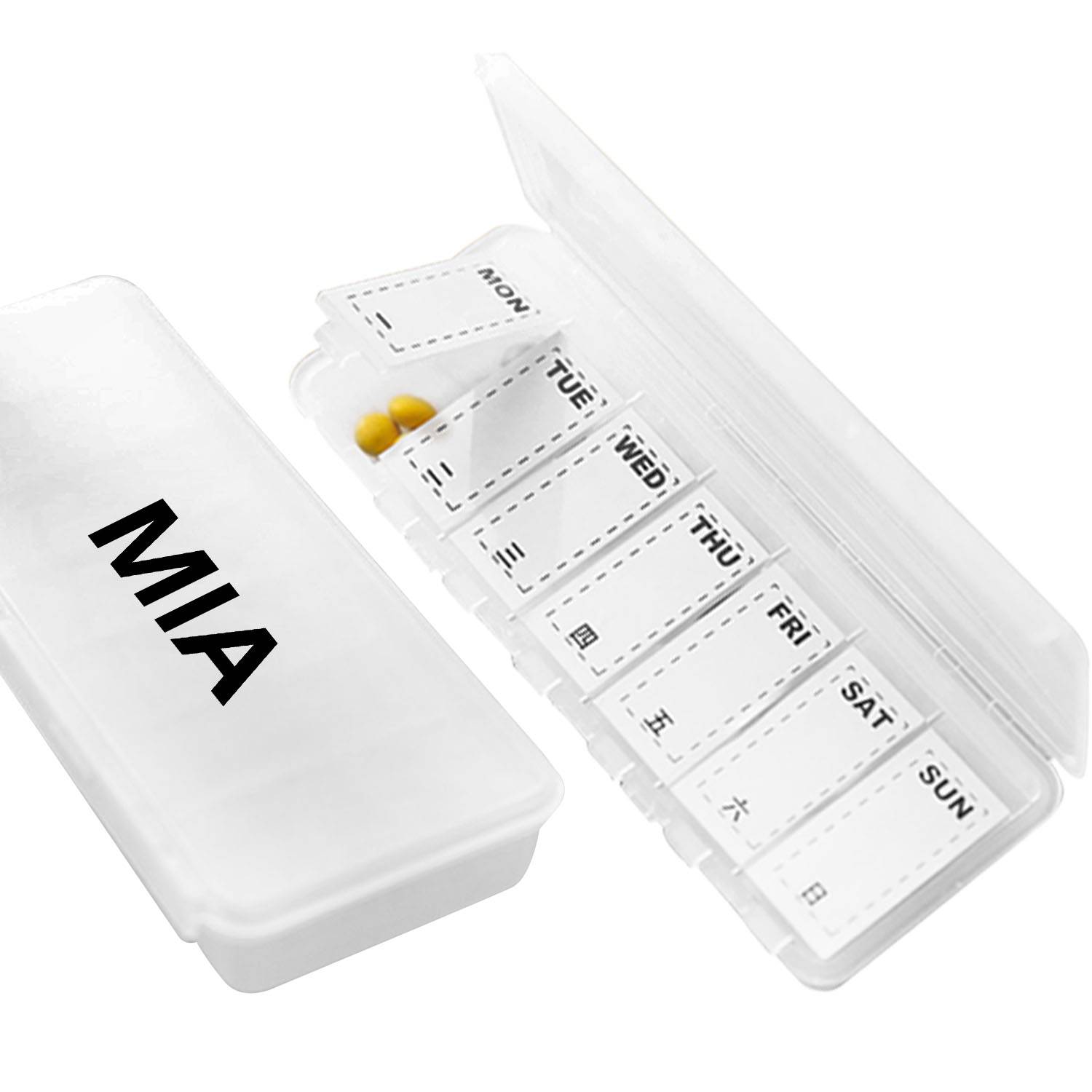 PP 7-Day Dispenser with Sticky Note Small Pill Holder 2