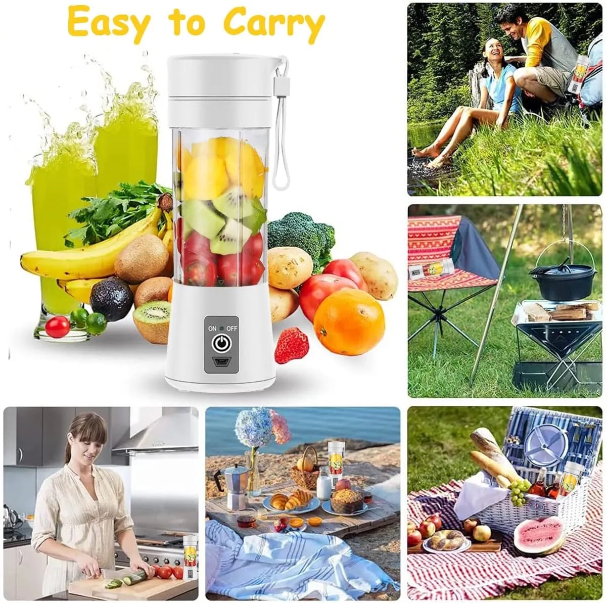 Custom Mini USB Rechargeable Blender For Fruit Smoothies 8
