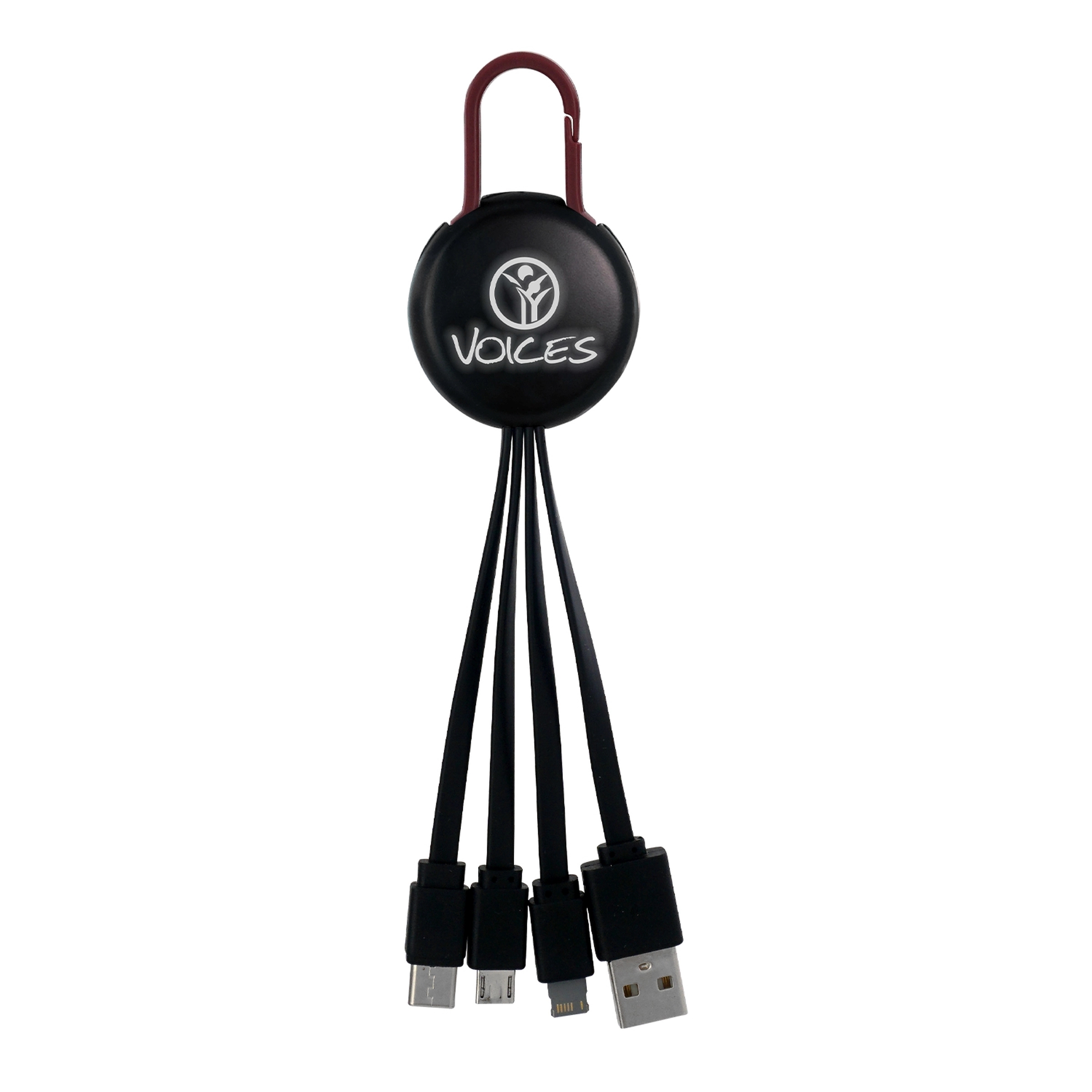 LIGHT UP LOGO CLIP 3 IN 1 CHARGING CABLE 26