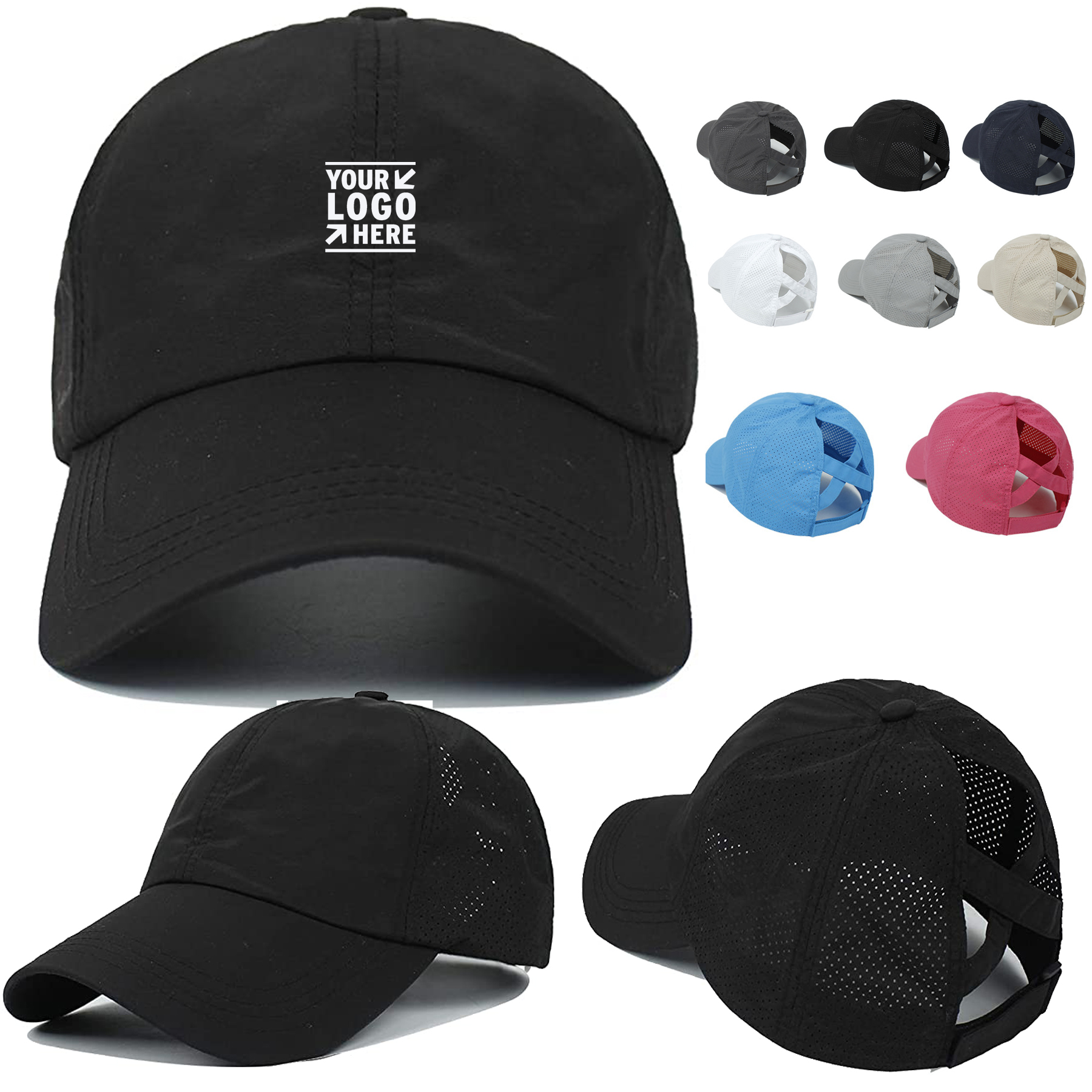 Criss Cross Ponytail Hat 2