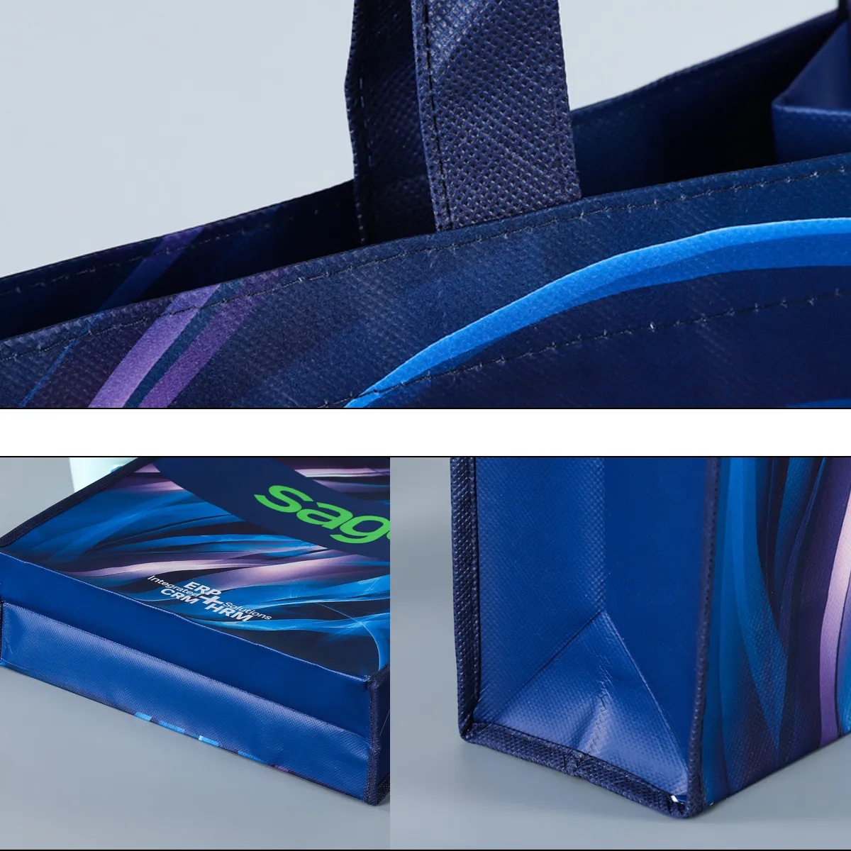 Laminated Nonwoven Tote Bag Full Color Custom Logo, custom non-woven bag with logo imprint 5