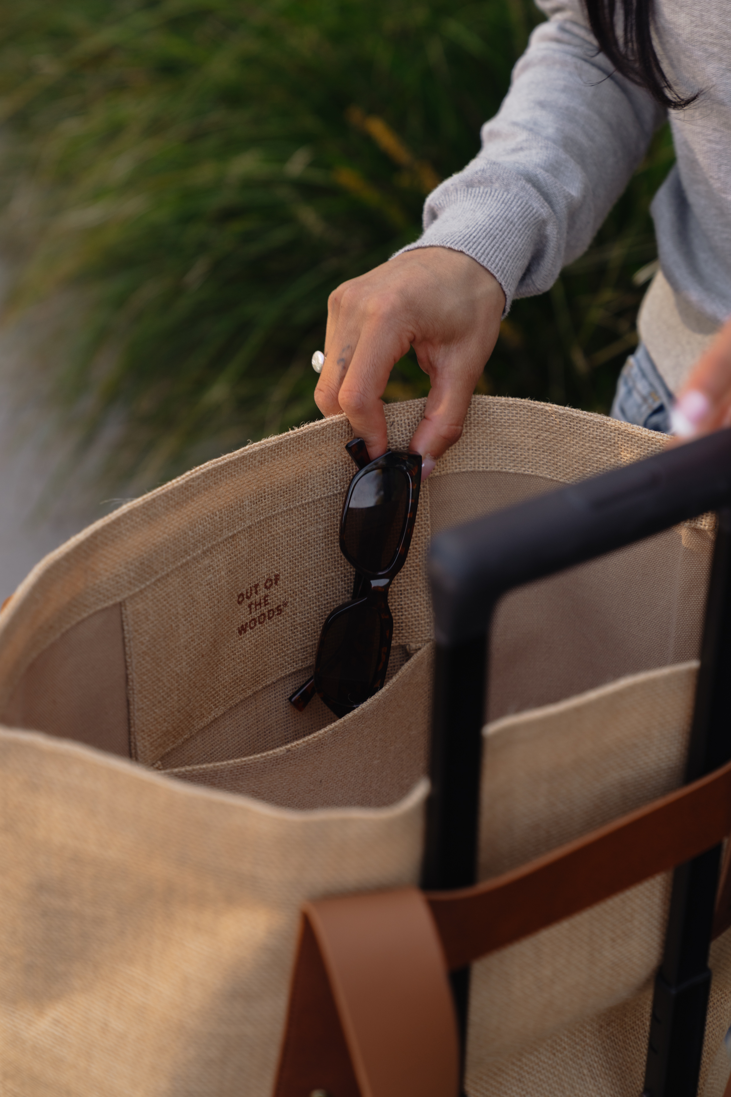 Out of the Woods® Jute T-Strap Tote, custom tote bag with logo imprint 8