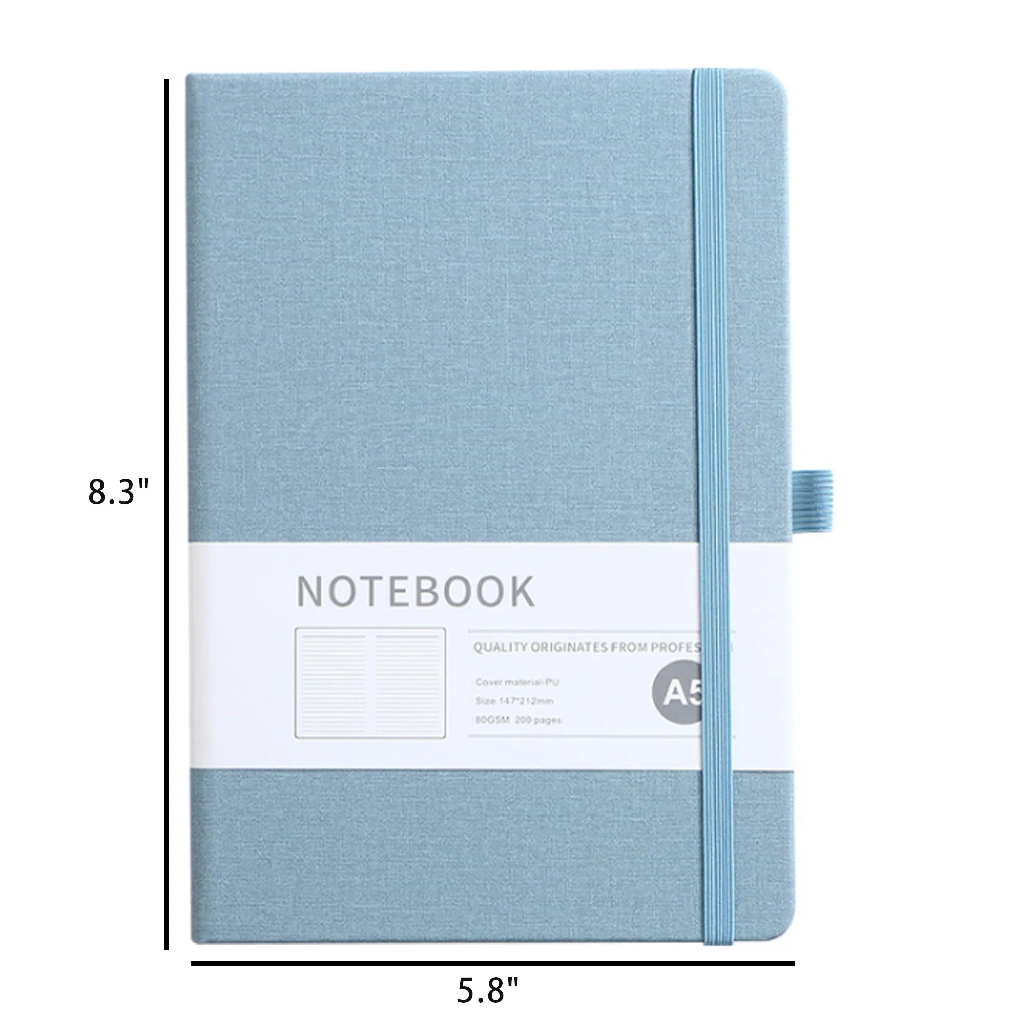 PU Leather Journal Book With Pen Loop 7