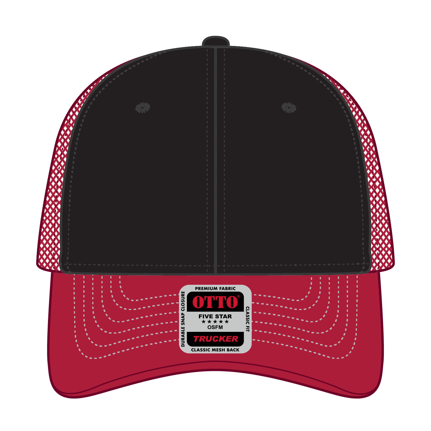 OTTO CAP® 6 Panel Low Profile Mesh Back Trucker Hat 215
