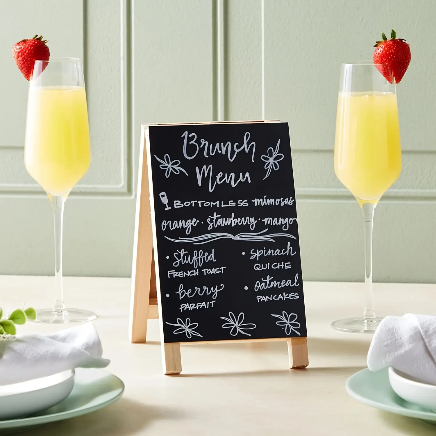 Foldable Double-Sided Chalkboard Stand 5