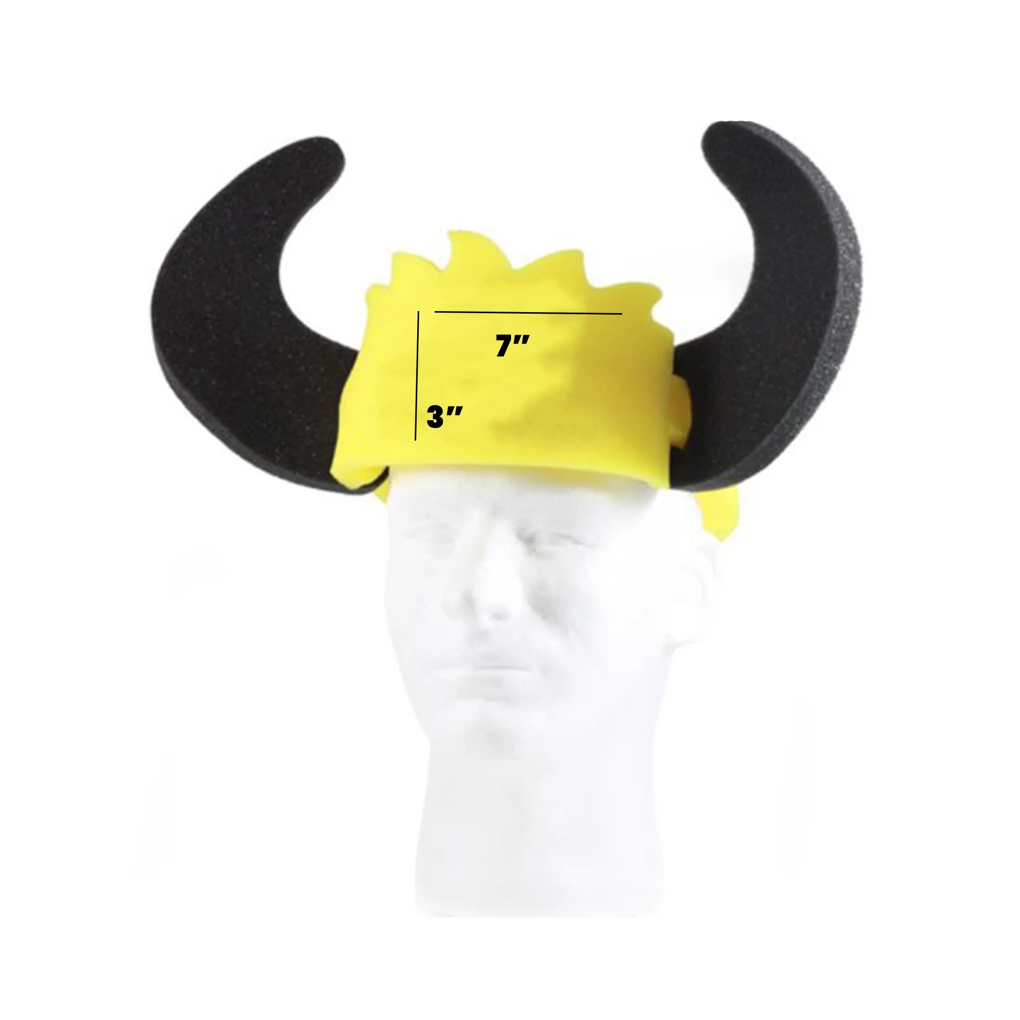 Bull Horns Foam Hat 3" x 7" 3