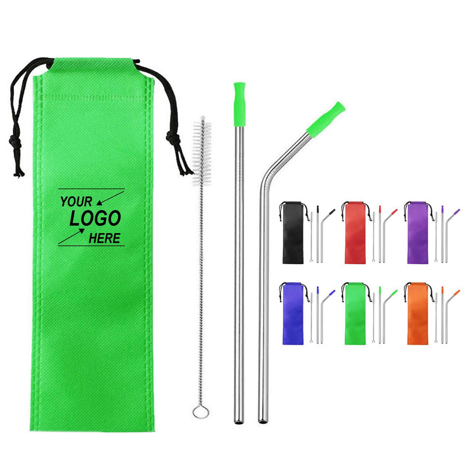 Stainless Straw Set w/Drawstring Pouch 5