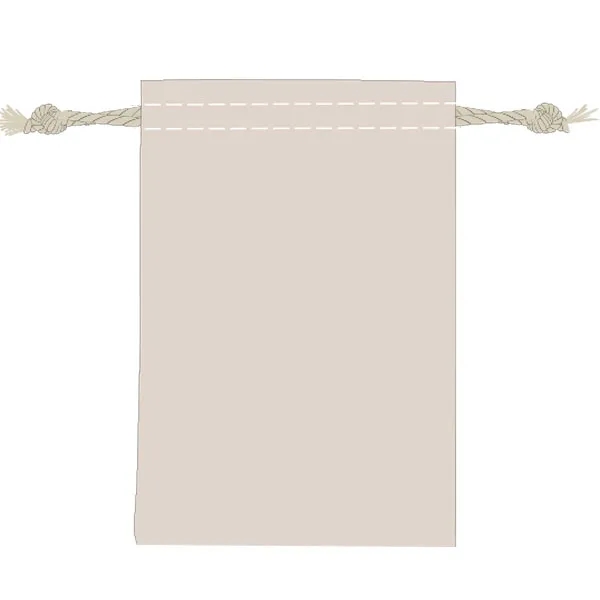 6" x 4" Natural Cotton Drawstring Pouch 2