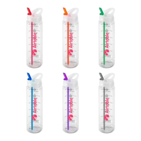 Water Bottle with Flip Up Spout & Hydration Mark  - 32 Oz. 11