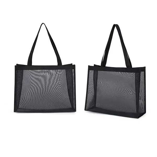 Small Mesh Beach Bag - Lightweight Carryall Tote 5