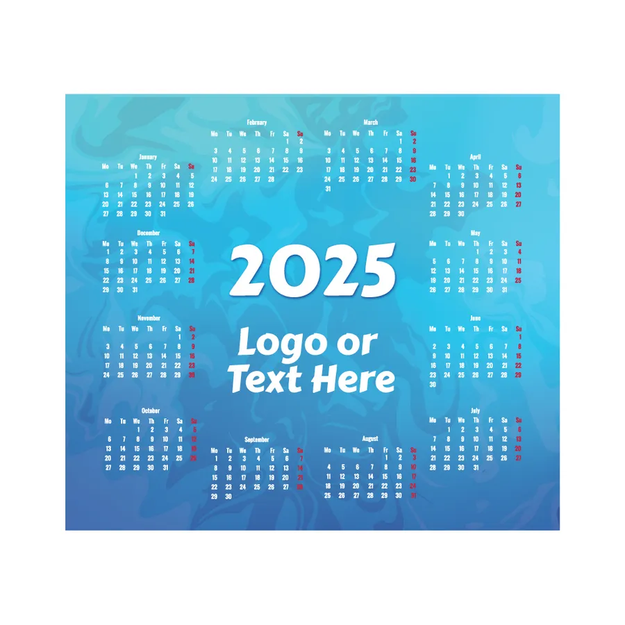 Light Blue Calendar Mouse Pad 3