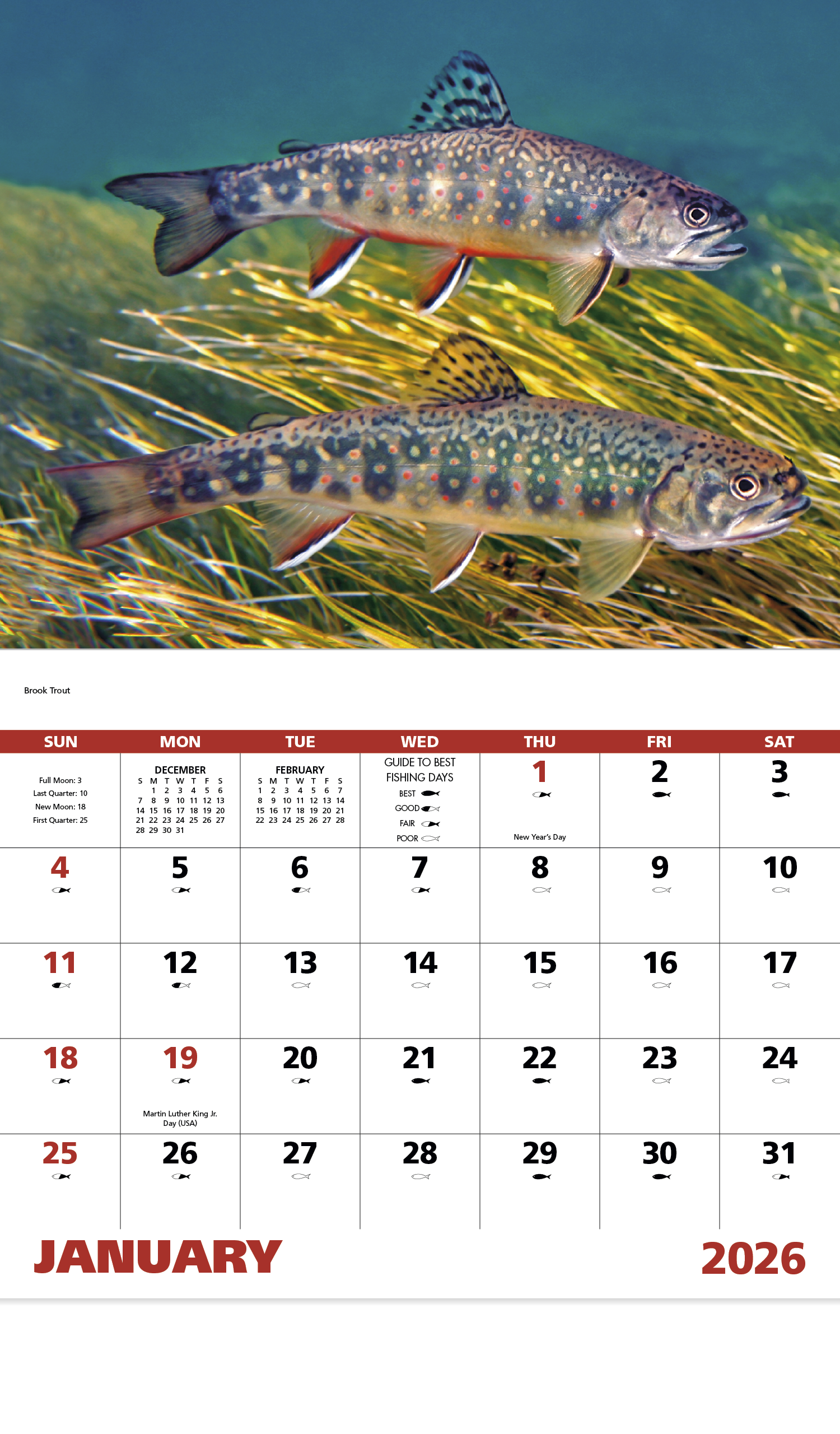 Good Value™ Fishing - Stapled Calendar 26