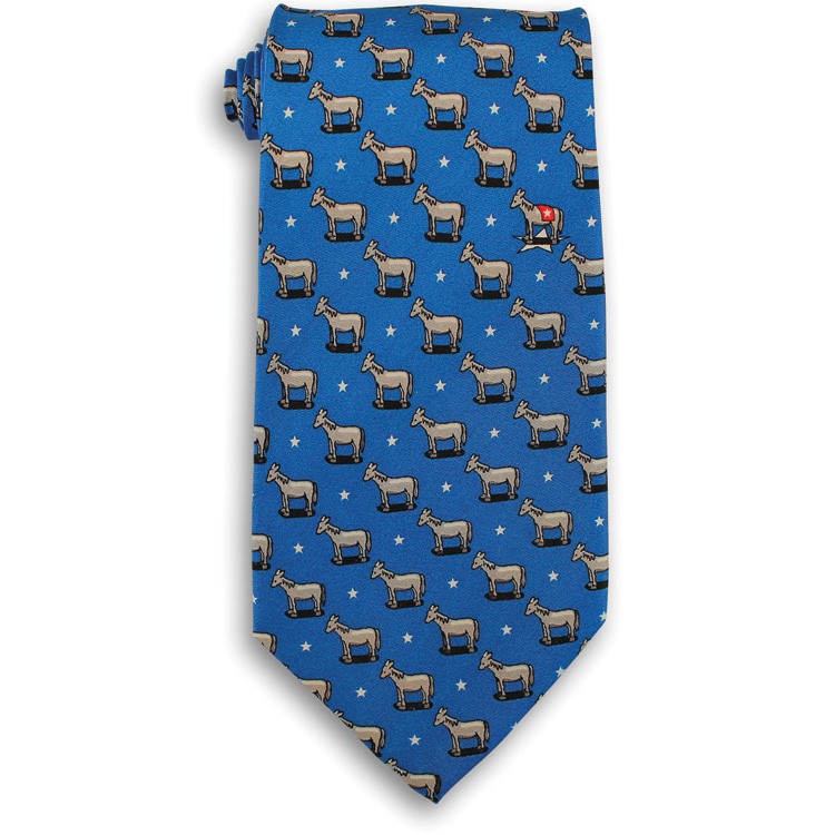 Blue Democrat Donkey Political Novelty Tie 2