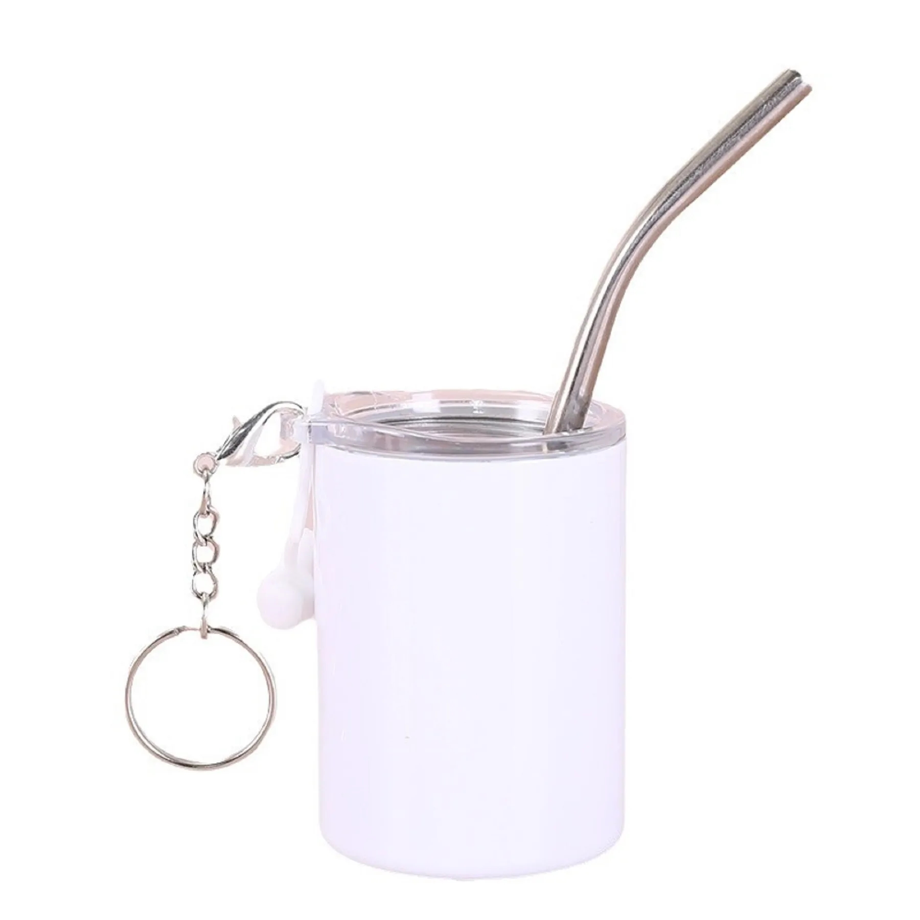 Double Wall 3 oz Metal Mini Tumbler with Straw Lid 11