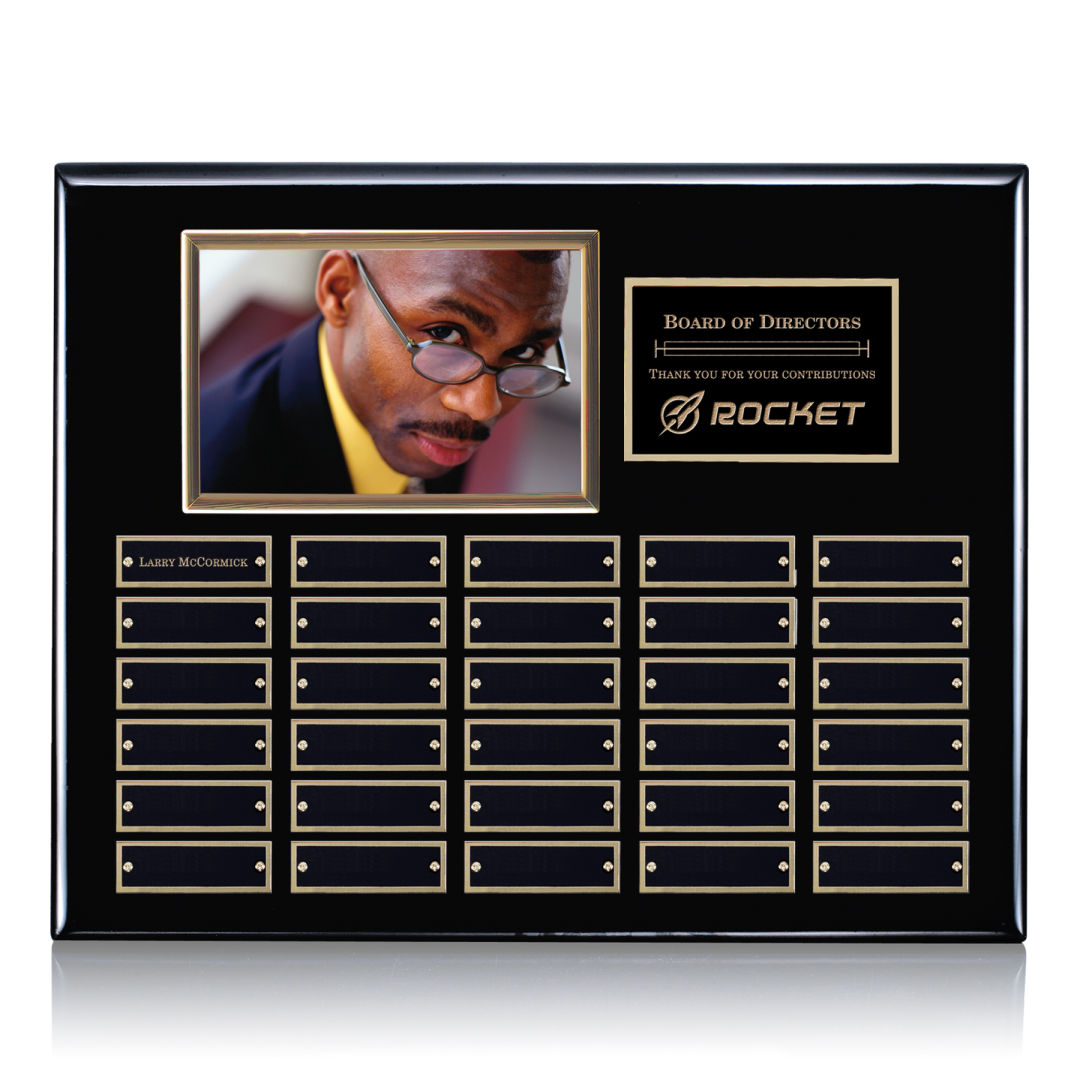 Photo (Horiz) P/Plaque - Black/Gold 5