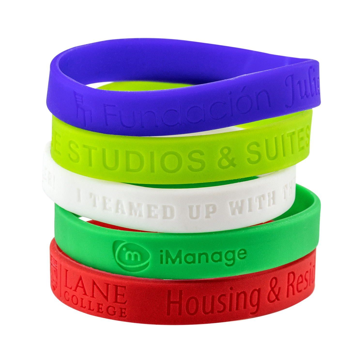 Debossed Silicone Awareness Bracelets 1