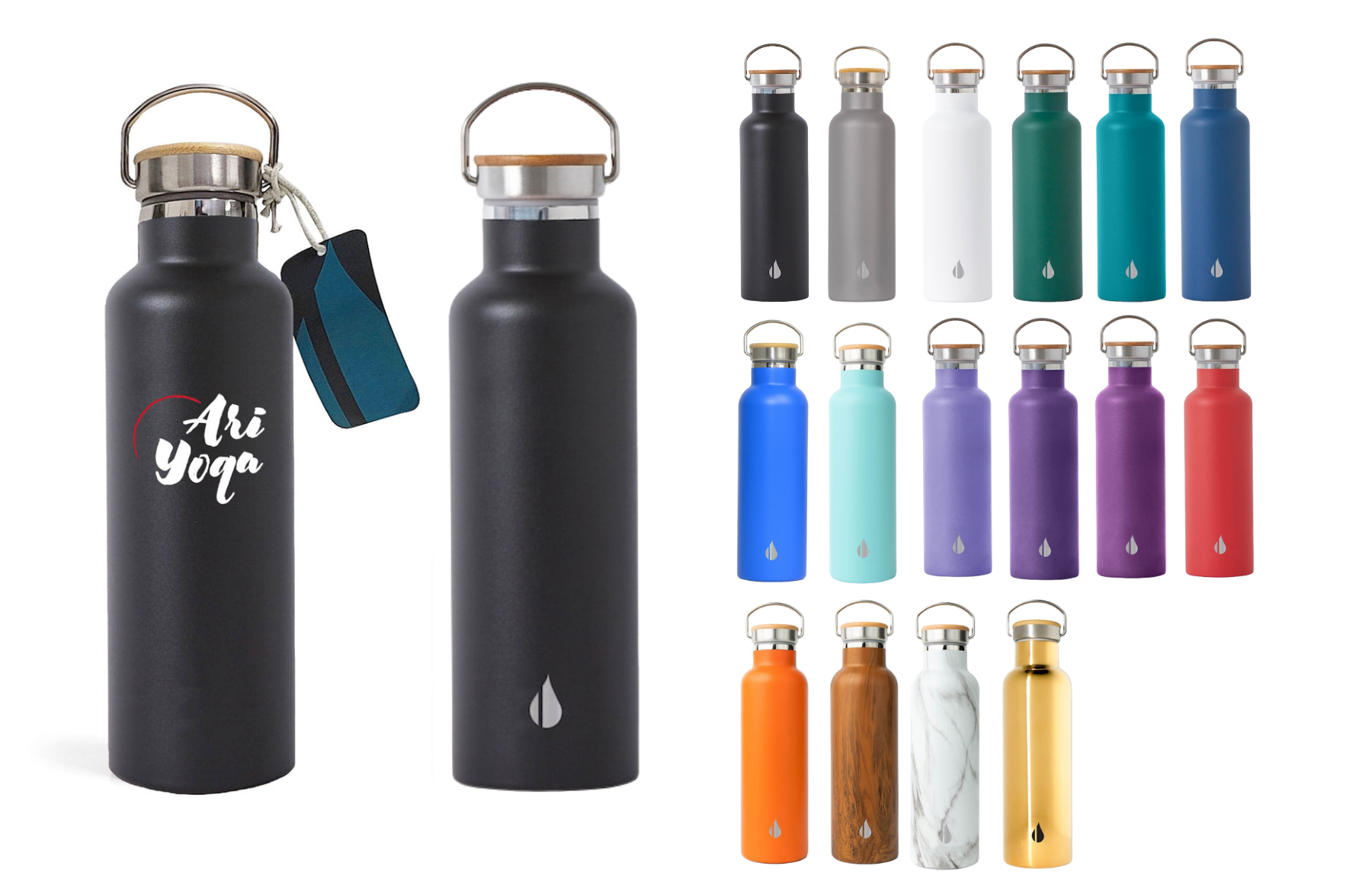 Elemental® Classic 25oz Stainless Steel Water Bottle - Vacuum Double Walled Insulated - Leak Free 1