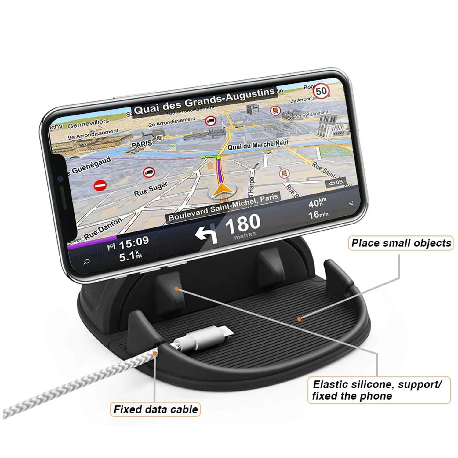 Car Phone Mount Silicone Pad Mat For Various Dashboards 3