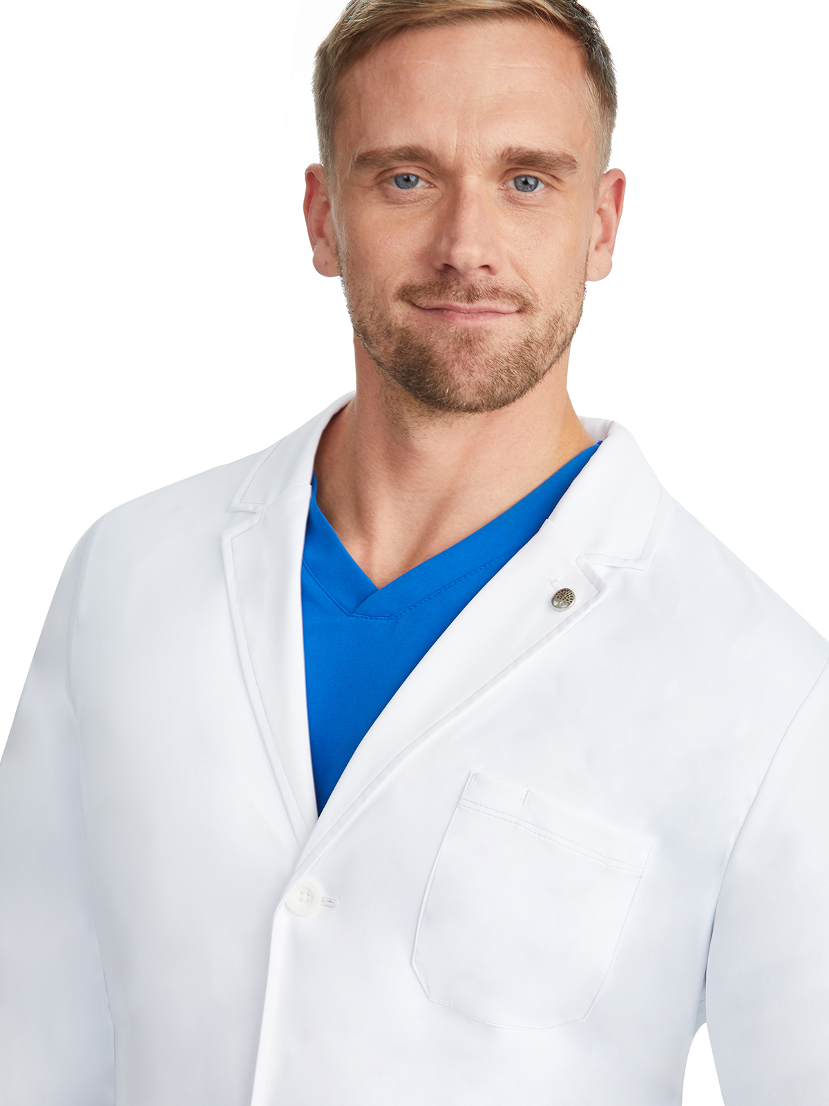 Healing Hands - The White Coat - Men's Six-Pocket 38.5" Luke Lab Coat 3