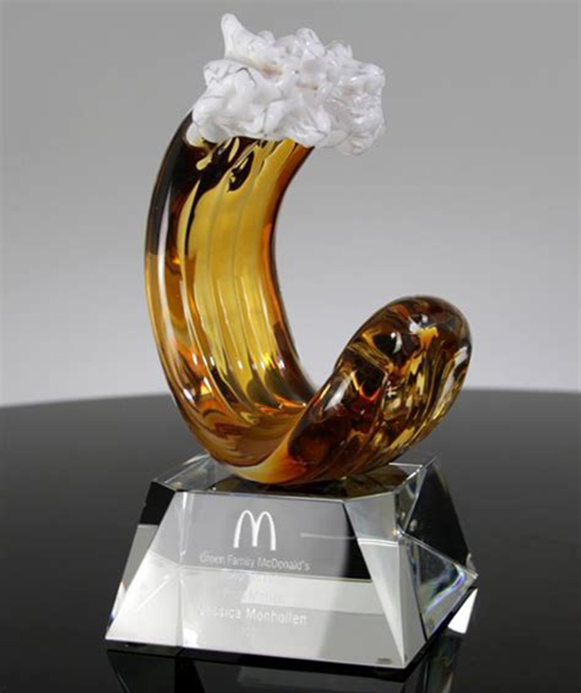 Golden Wave Art GlassAward 1
