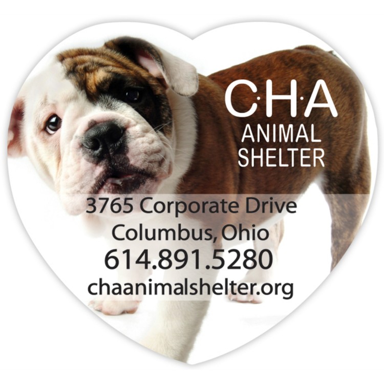 Vinyl Label Full Color (3"x2.75") Heart Shape