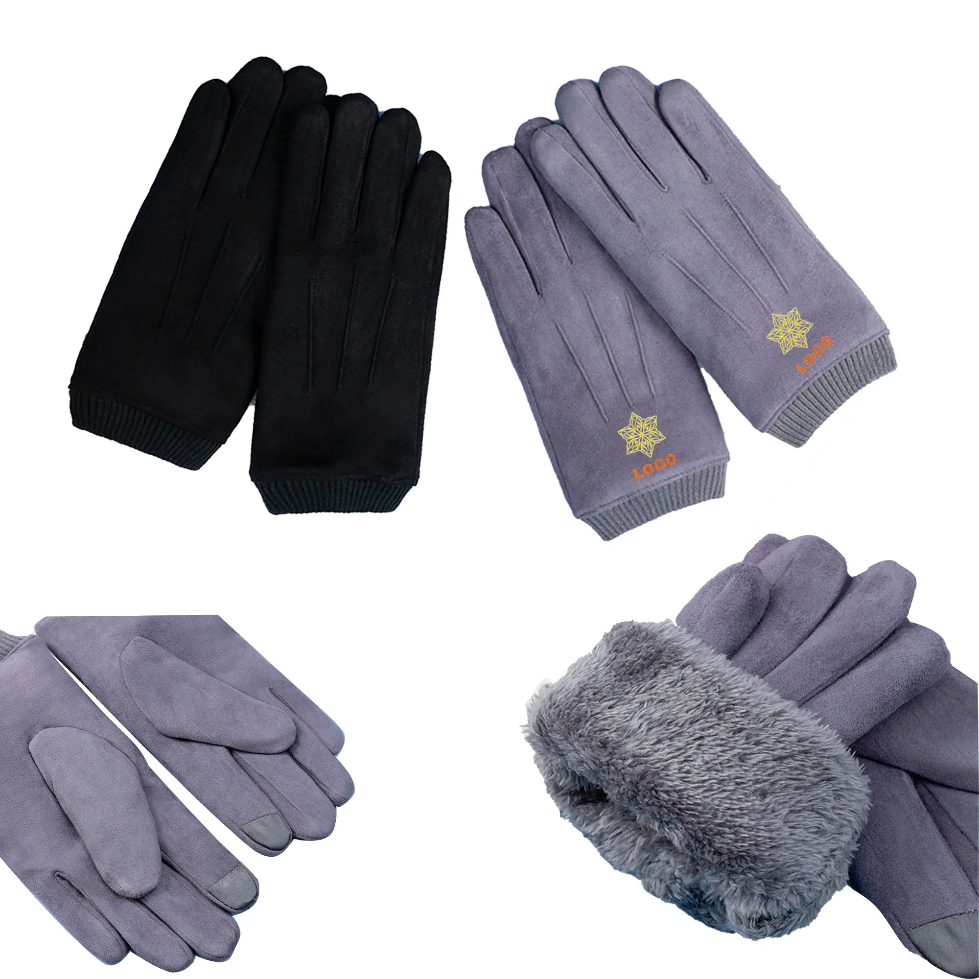 Winter Suede Gloves Touchscreen 7