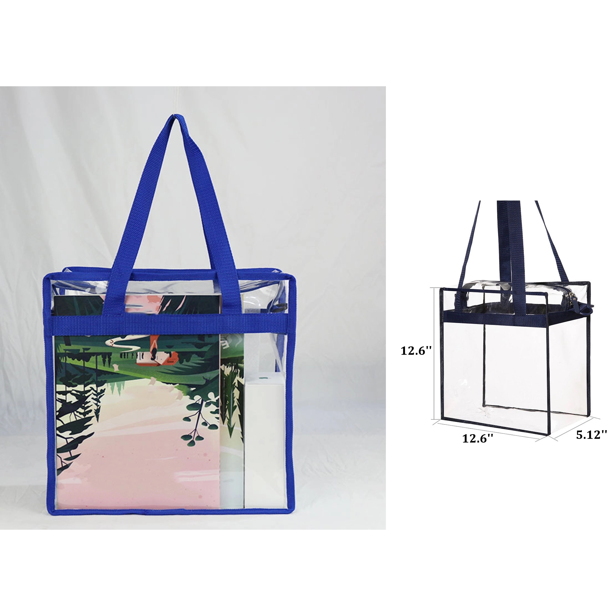 Fshion Clear Tote Messenger Bag 2