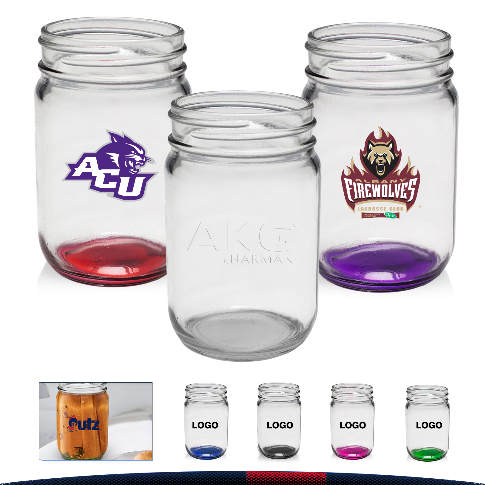 12 oz. Riva Decorating Mason Jars 8