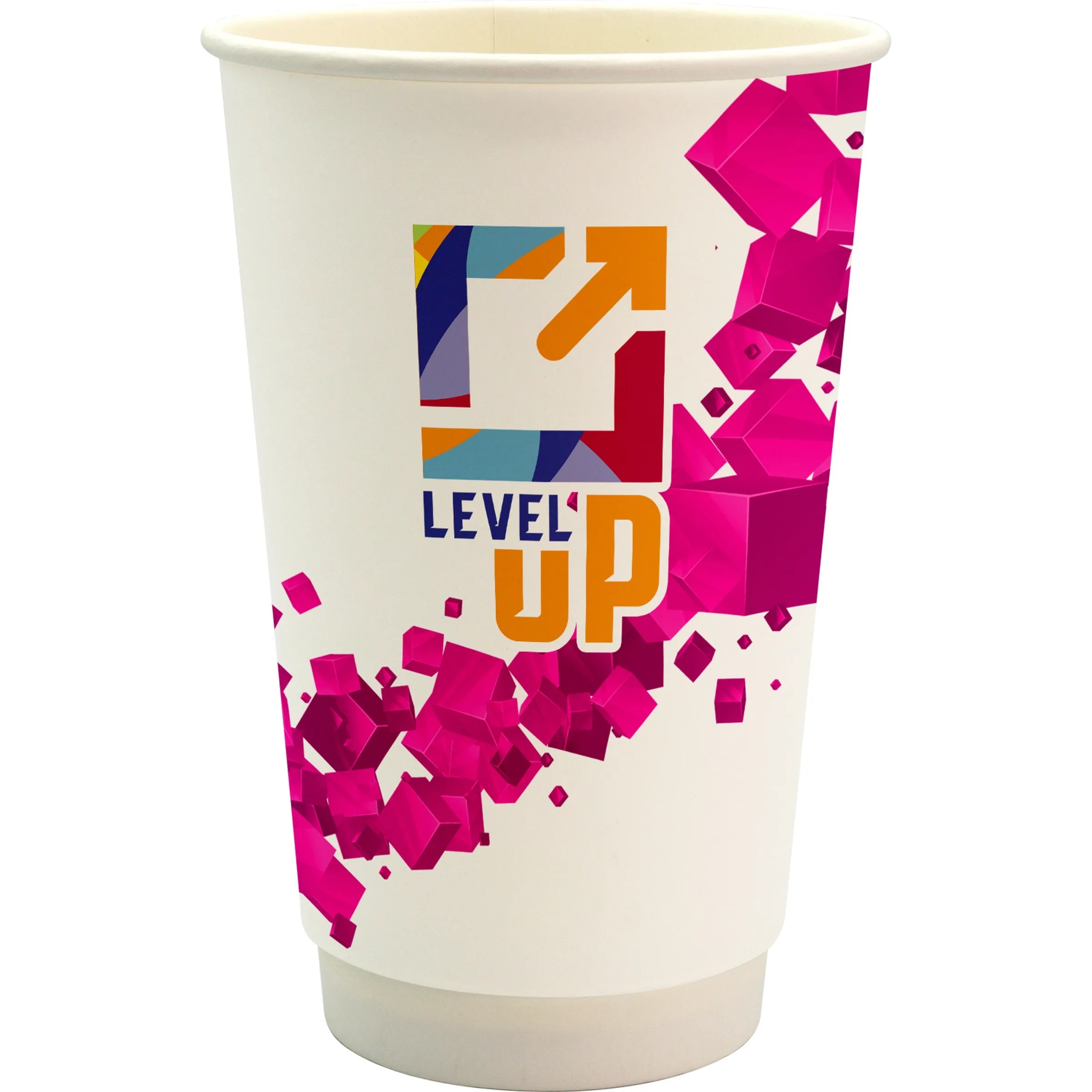 16 oz. Full Color Floating Cube Paper Cup 17