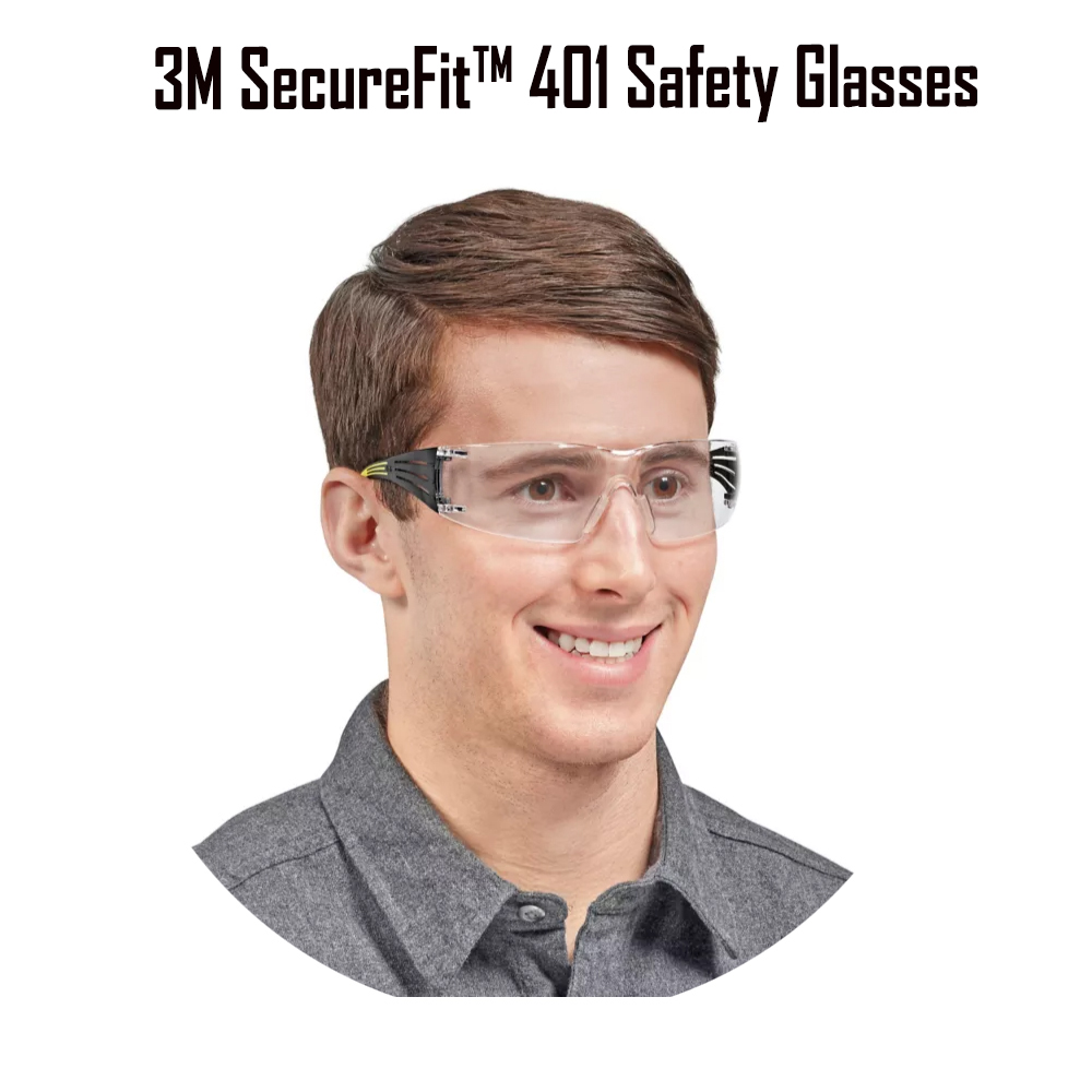 3M Secure Fit™ 401 Safety Glasses - Clear 2
