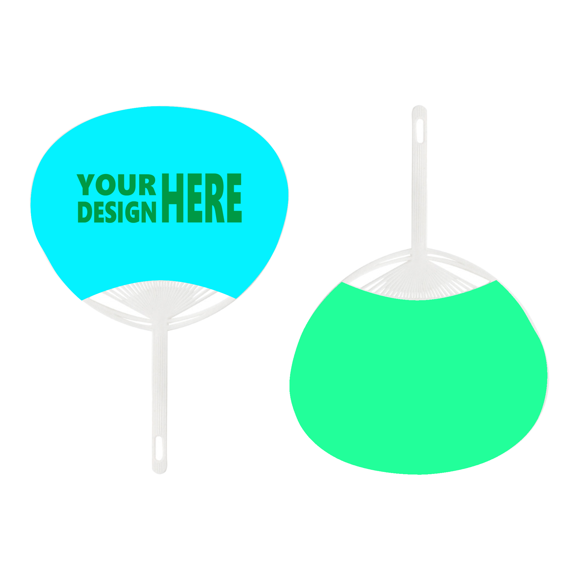 Full Color Plastic Hand Fan 1