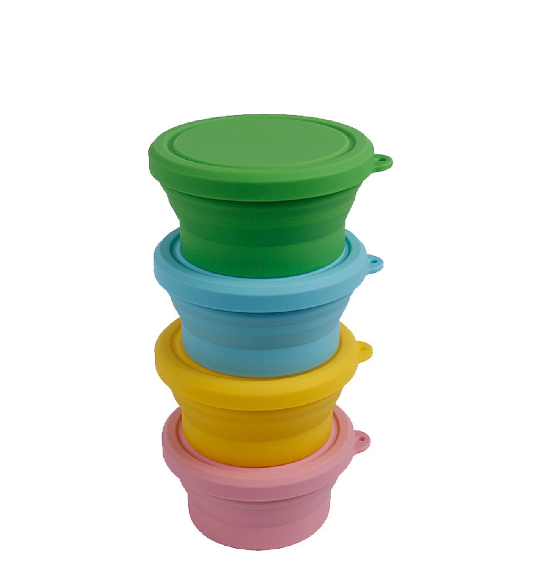 Solid Colored Silicone Bowl with Lid 2