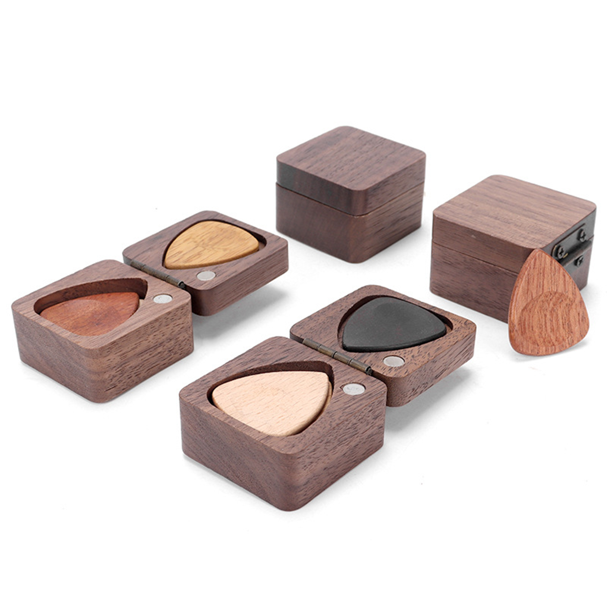 Natural Wood Case for Guitar Pick 3