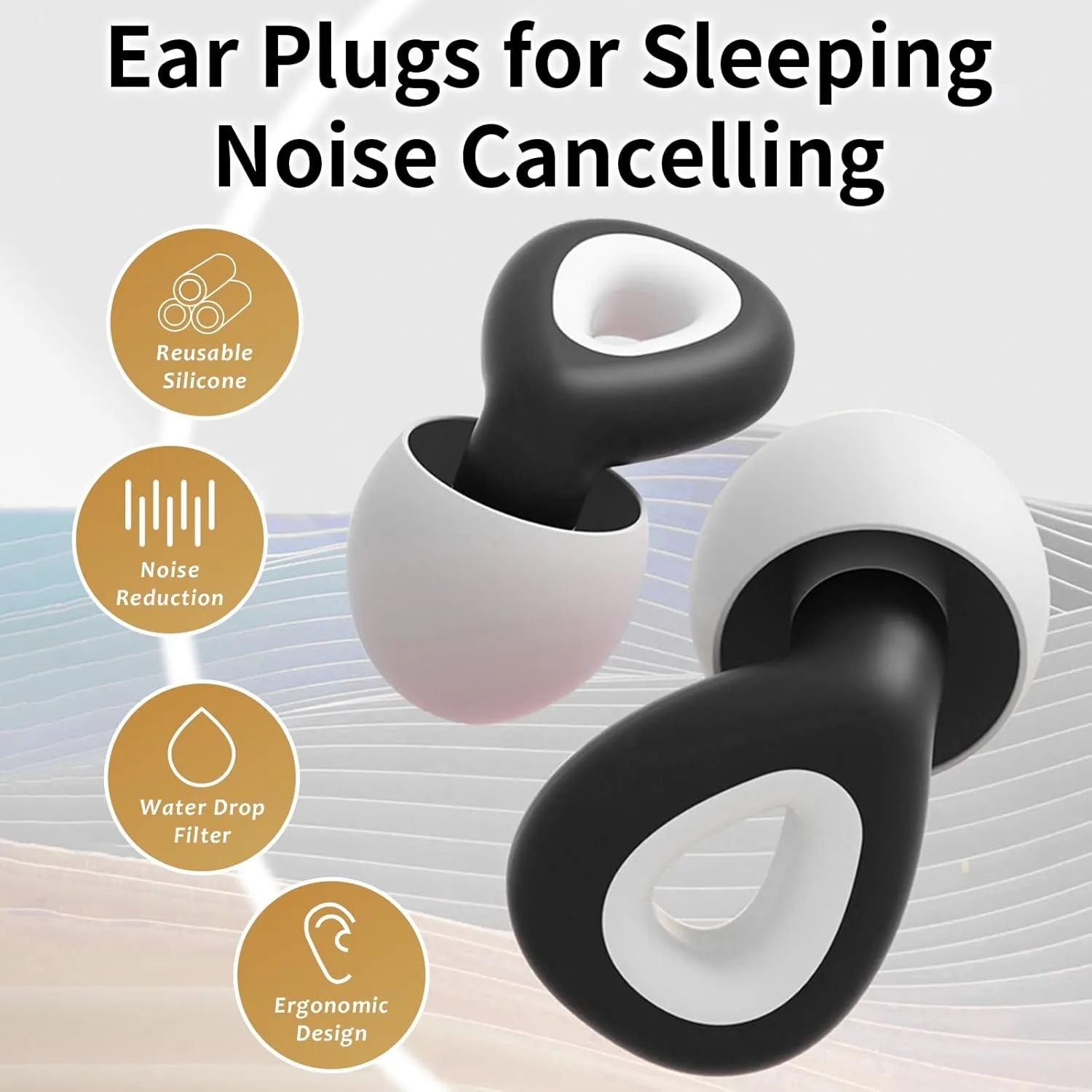 Noise Cancelling Slicone Earplugs Sets 3