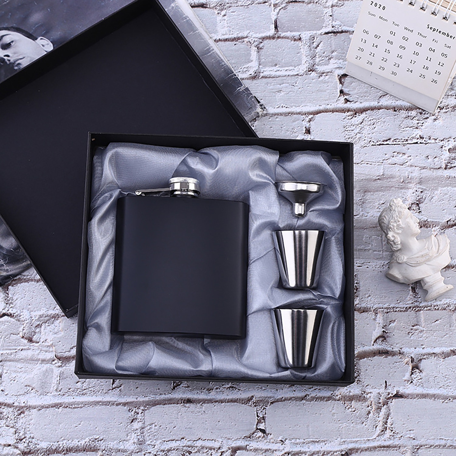 Flask Shot Glass and Funnel Gift Set 5