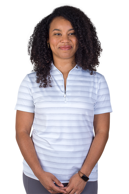 Women's Greg Norman LAB Stripe Polo 19