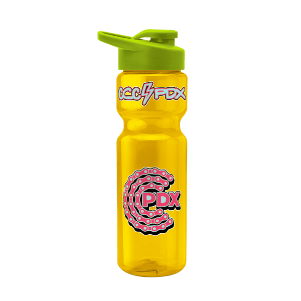 Blazer 28oz Transparent Bike Bottle w/Drink-thru Lid 2812