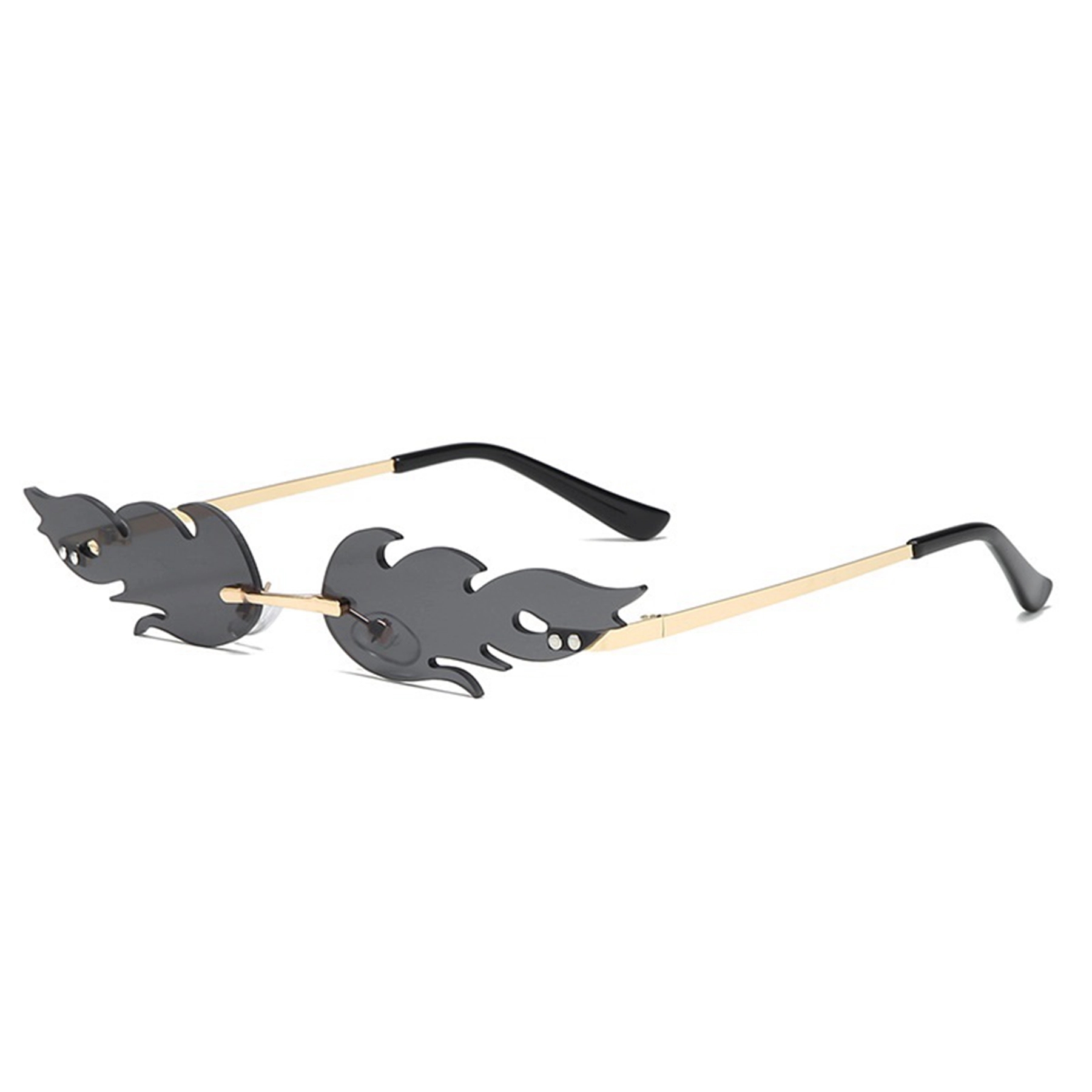 Rimless Fire Flame Metal Sun Glasses 7