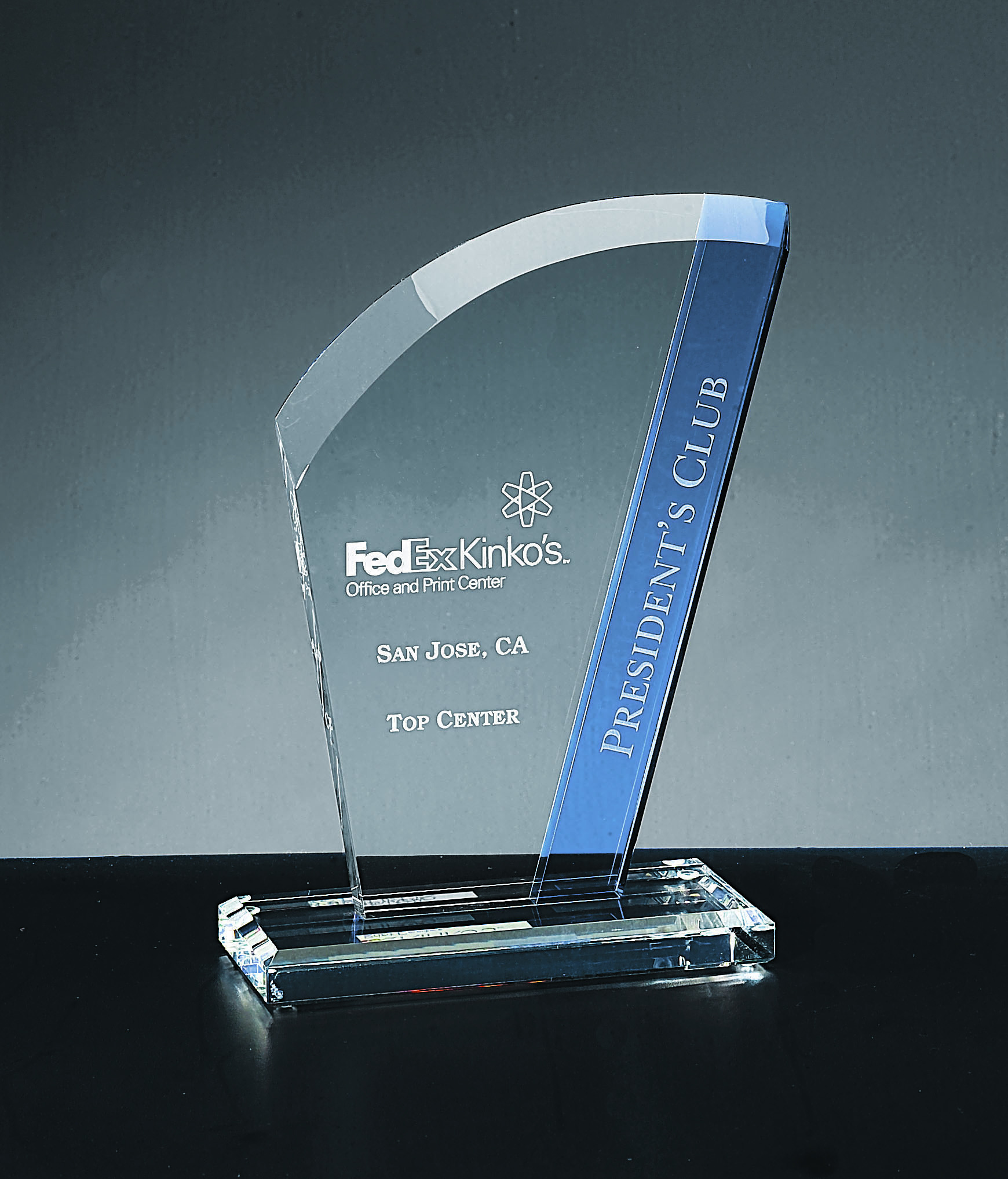 9" Crystal Blue Fin Award 2