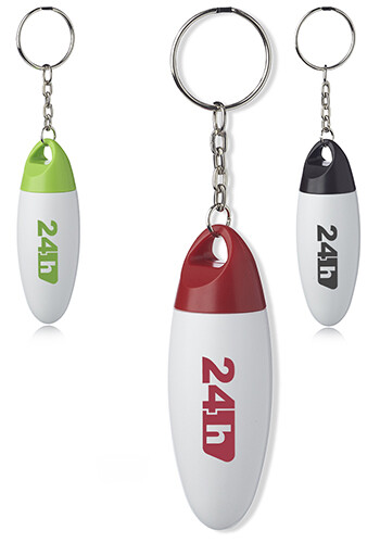 Dallas Plastic Pill Bottle Keychains