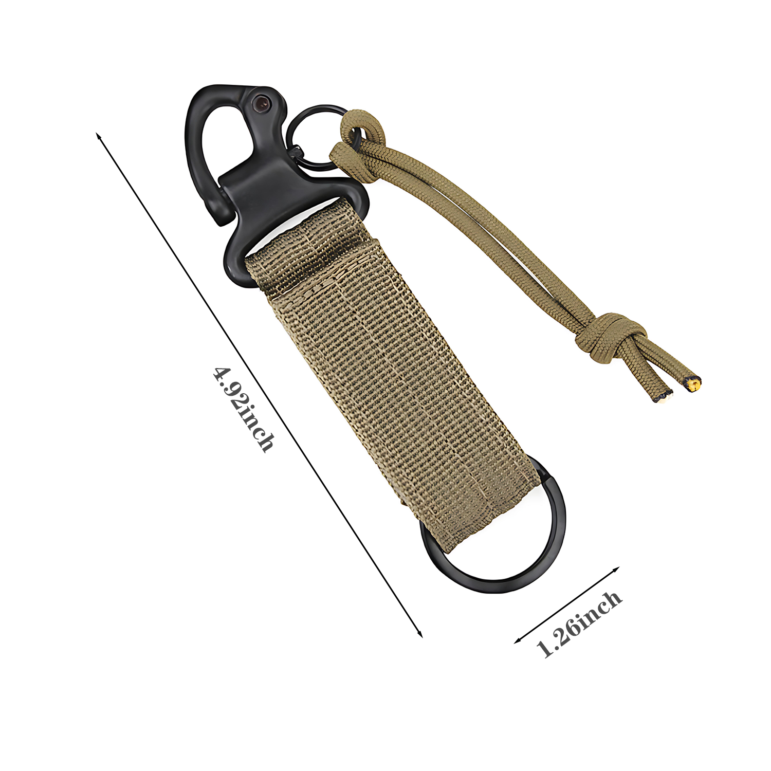 Outdoor Nylon Eagle Beak Hook Keychain with Carabiner 8