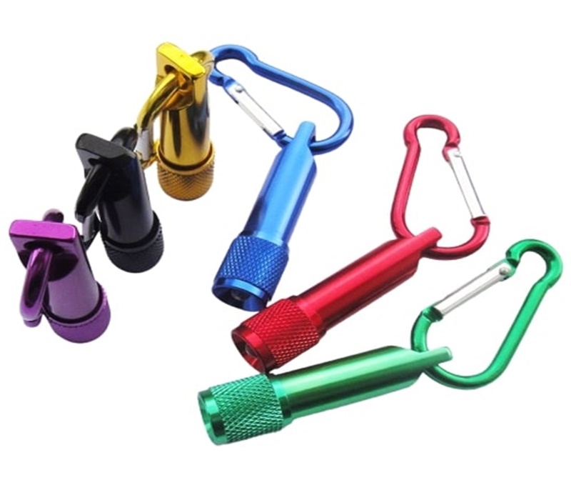 Mini Aluminum Flashlight with Carabiner 6